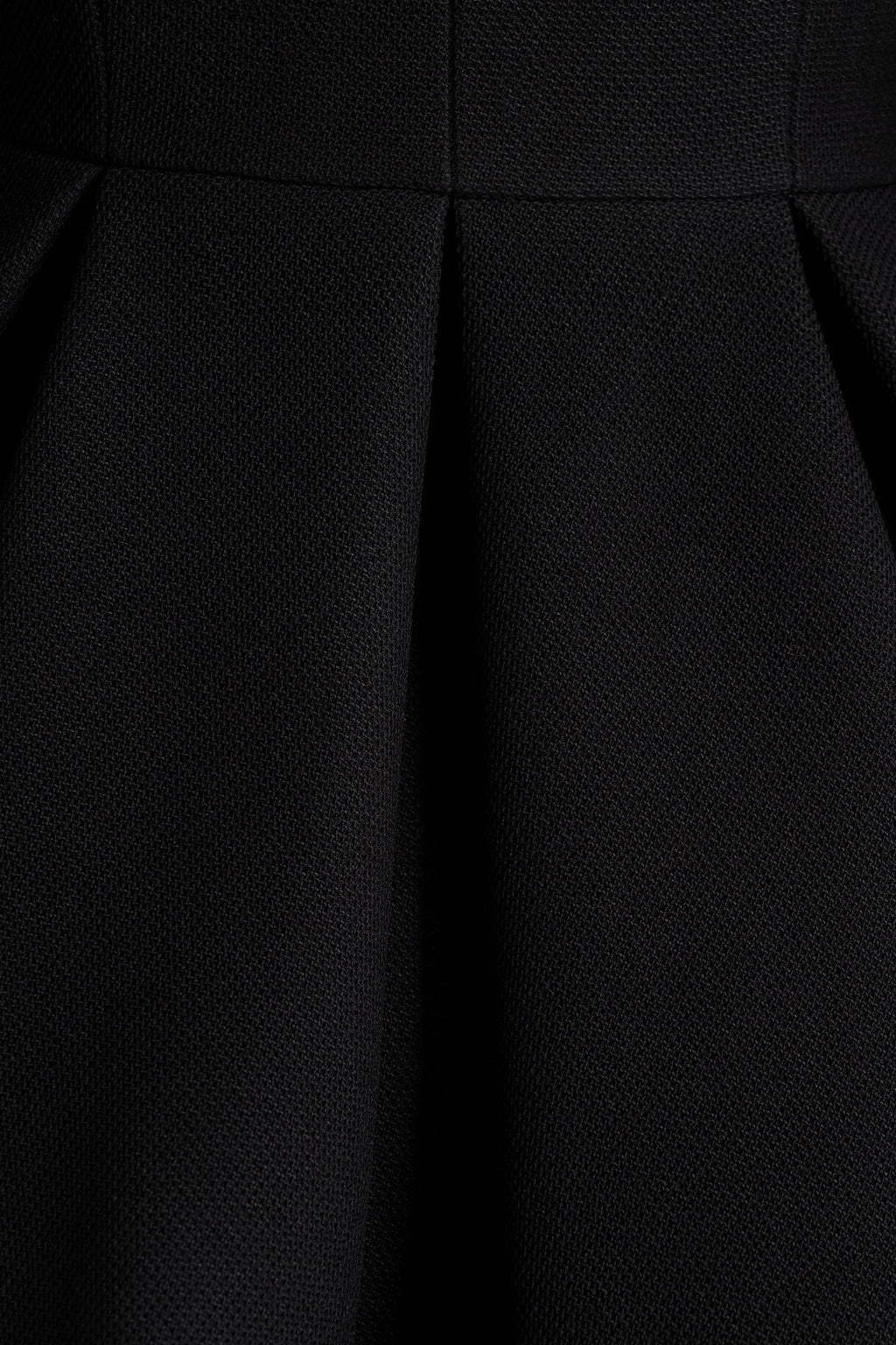 Kat | Black Plunge-Neck Tailored Mini Dress